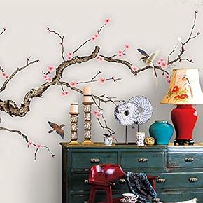 Wall Murals for Bedroom Chinese Style Removable Wallpaper Peel and Stick Wall Stickers - 66x96 inches