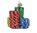 Old World Christmas Poker Chips Glass Blown Ornament