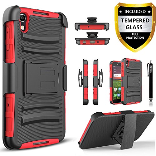 Alcatel idol 4 / alcatel nitro 4 case, [combo holster] …