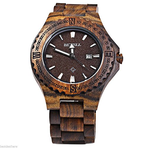 wooden digital watch