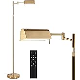 SUNMORY Dimmable LED Pharmacy Floor Lamp, 16W/1500LM Bright Reading Floor Lamp with Remote & Touch Control, 350°Swing Arm, Ad