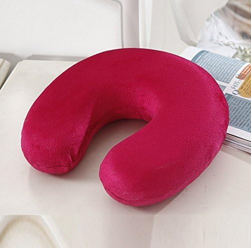 United Medical Technologies Super Soft &amp; Ergonomic Design Memory Foam Home &amp; Travel Neck Pillow, Hot Pink