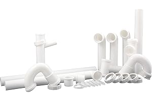 PLUMB CRAFT Waxman PlumbCraft 27-Piece Complete Kitchen Sink Drain Repair Kit 7027010N, Various Kitchen Drain Pipes for Repairs to Problem Areas, Drain Assembly for Multiple Sink Pipe Options