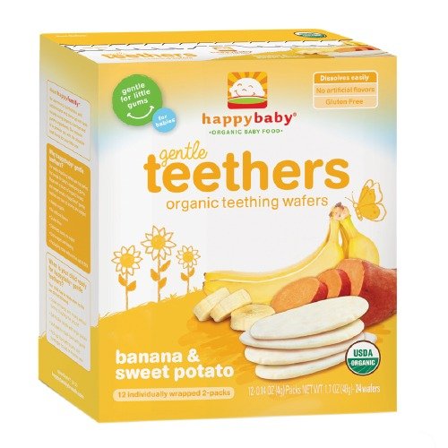 Happy Baby Gentle Teethers Organic Teething Wafers, Banana & Sweet