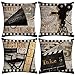 ULOVE LOVE YOURSELF Movie Theater Throw Pillow Covers Vintage Cinema Poster Design Cushion Cover with Old Fashioned Icons Home Decorative Pillowcases 18 X 18 Inch,4 Pack (Vintage Cinema)