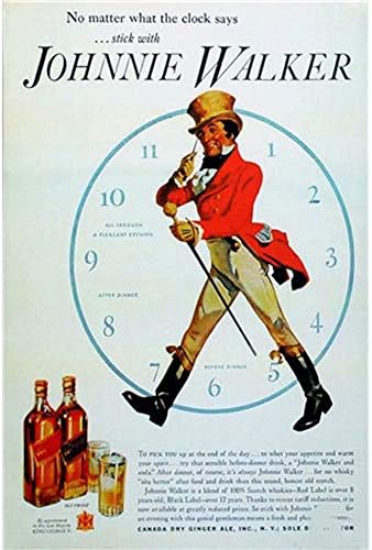 YOMIA Vintage Look Reproduction Metal Tin Signs Pub Cafe Bar Garage Retro Marks Plaque Iron Painting Wall Poster Home Hanging-Johnnie Walker
