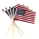 Pack of 100, Small US American Handheld Flags, 4x6