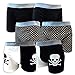Crazy Cool Cotton Boxer Briefs Underwear for Men 6-Pack, Skull, Dots, Plain (Medium, Assorted-6Pack)