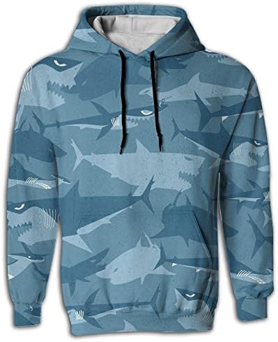 Shark Horrible Unique Big Pockets Suit Hoodies For Men
