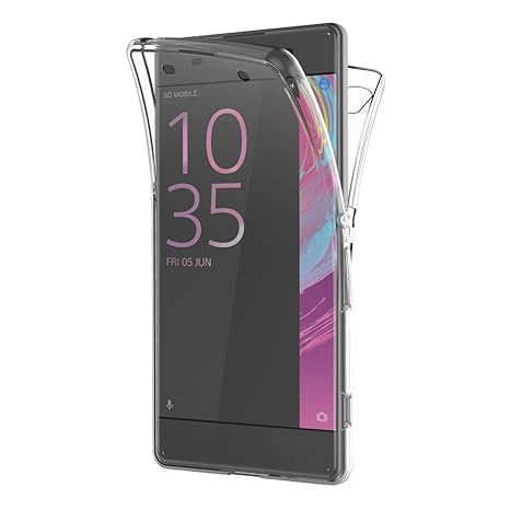 Sony Xperia XA Hülle, AICEK 360° Full Body Transparent Silikon Schutzhülle für Sony XA Case Crystal Clear Durchsichtige TPU B