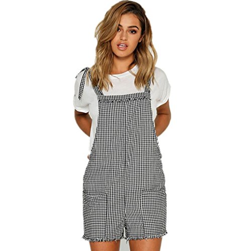 Click Here to See More Images Dreaman Women Summer Straps Daily Jumpsuits Overalls Shorts Pants Romper Trousers Cozy Playsuits Romper (S)