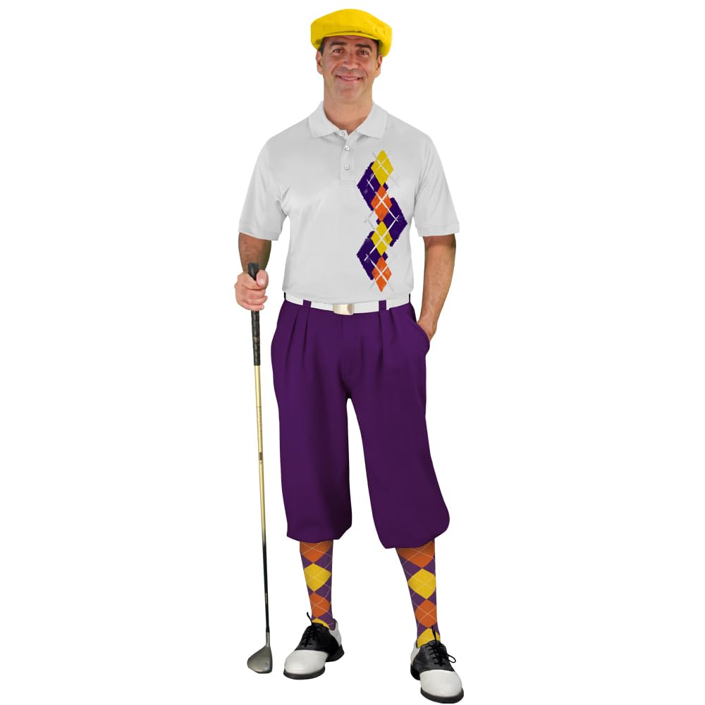 Argyle Paradise Outfit - Mens IIII: Purple Orange