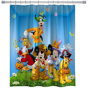 Amazon Com Disney All New Fabric Shower Curtain Set With 12