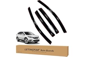 LETINGFAR in-Channel Rain Guards for CRV 2012-2016, Side Window Deflectors, Window Visors for Honda CRV,for CRV Car Accessories