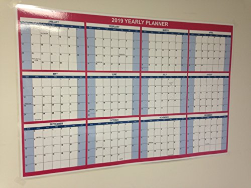 2020 Wall Calendar, Dry Erase Office Calendar, Yearly Planner, Large 24"x36"