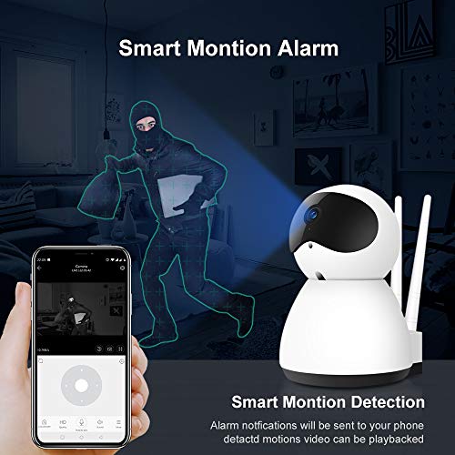 Wireless Camera Baby Home Security Monitor 1080P Dome IP Cameras Surveillance System with Motion Detection, Two-Way Audio, PIR Night Vision Mode, Alert Information