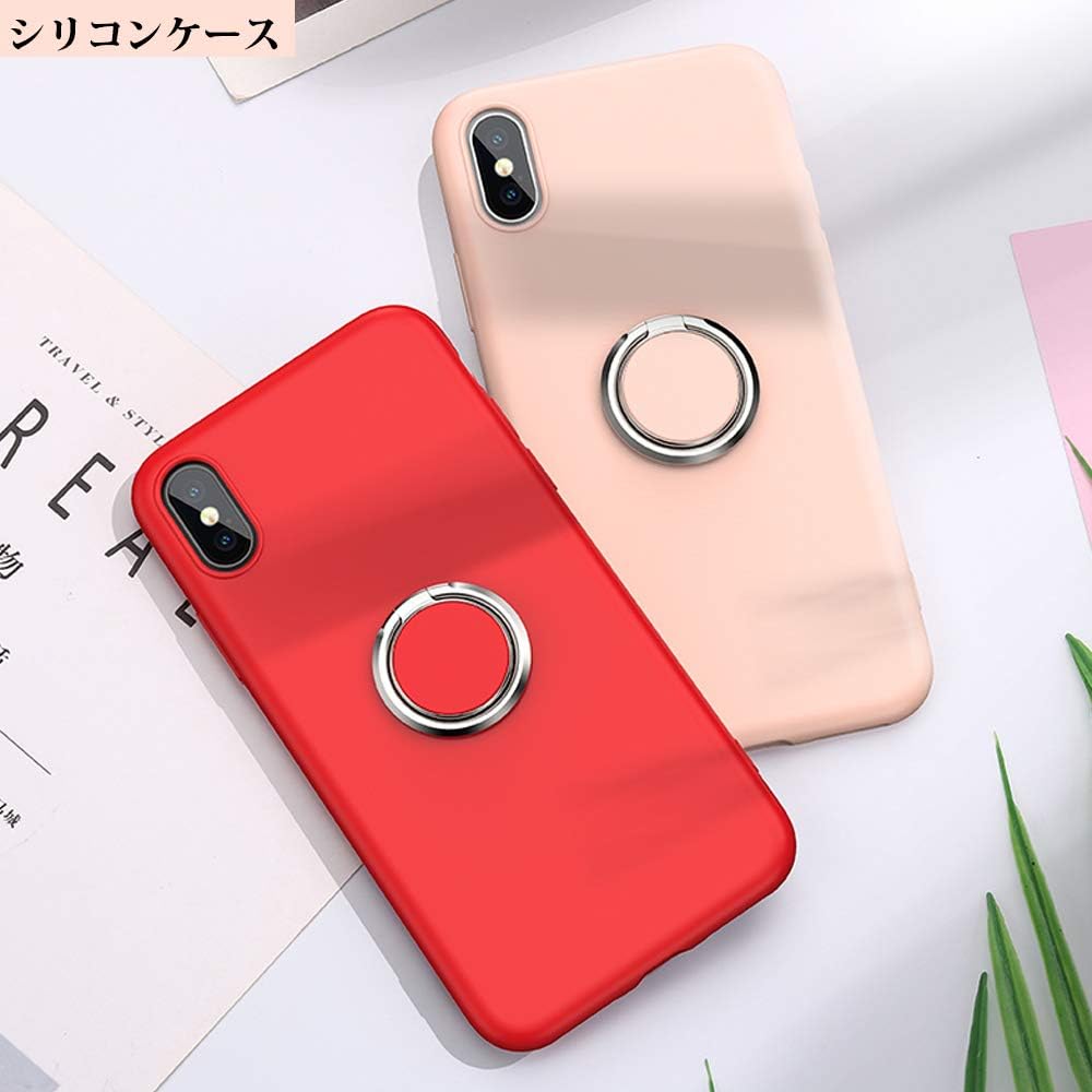 Amazon Iphone Se2 第2世代 Iphone8 ケース リング付き Iphone7 ケース シリコン ソフト スタンド付き 薄型 ストラップホール 耐衝撃 おしゃれ ブランド 携帯カバー スマホケース Iphone7 Iphone8 Iphone Se 第2世代 赤 家電 カメラ オンライン通販