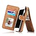 Harrms Leather wallets phone case iPhone 6/iPhone 6S/iPhone 6 Plus/iPhone 6S Plus/iPhone 7/iPhone 7 Plus,12 Card Slot Series Premium Flip Wallet Case Cover With Detachable Magnetic Hard Case