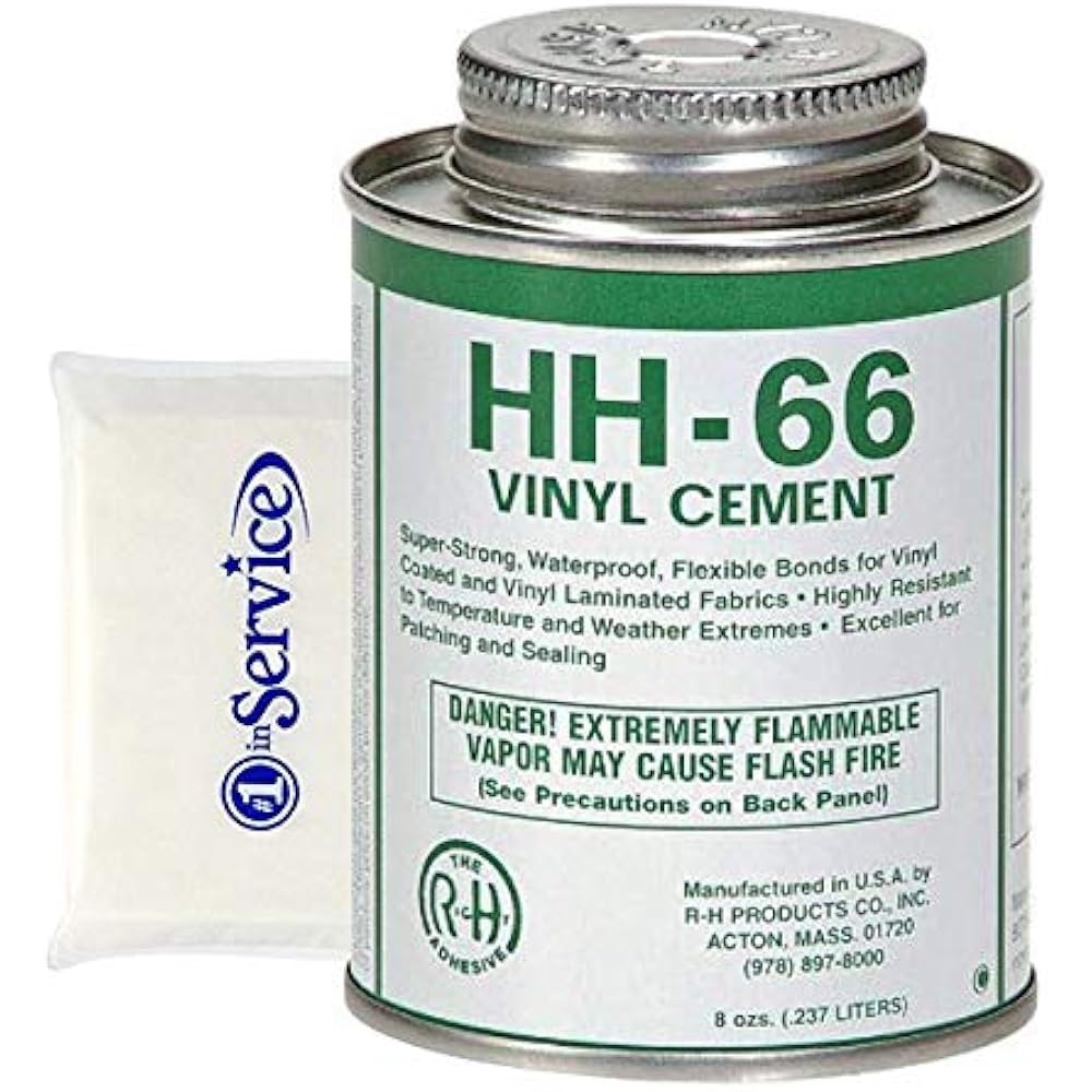 Adhesives HH-66 Industrial Strength Vinyl Cement Glue W/ Brush 8 Oz