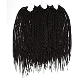 Silike Small Ombre Box Braids Hair 18" 24 Strands/pack (3-Packs) Crochet 3S Afro Pretwisted Braids Extensions