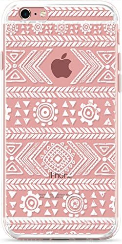 iPhone 6S Plus Case, iPhone 6 Plus Phone Cover,ROOEL [Tribal Aztec Maya Artwork Pattern] Slim Soft Protective TPU Bumper Frame Hard Clear Transparent Acrylic PC Plastic Back