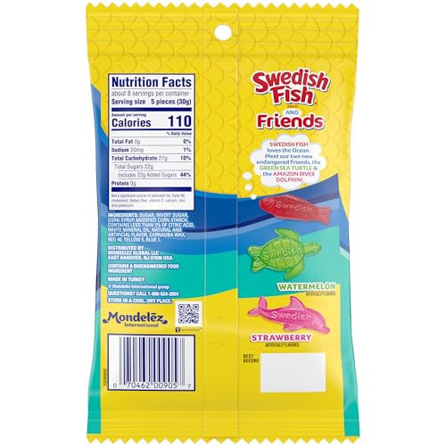 SWEDISH FISH AND FRIENDS SOFT & CHEWY CANDY, 8.04 OZ