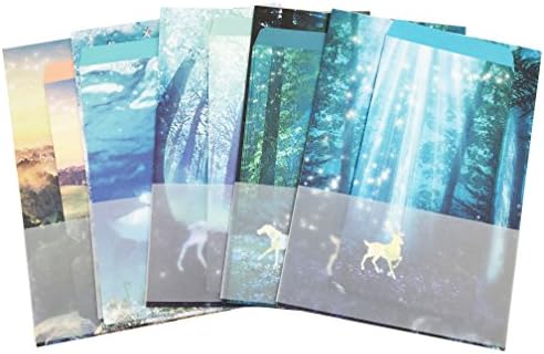 Eternityfing Natural Scenery Lined Writing Paper and Envelopes Stationery Sets-30 Sheets with 15pcs Envelopes