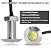 YITAMOTOR 23mm Eagle Eye LED Bulb White, 12V Waterproof Ultra Thin Silver Aluminum Shell DRL Fog Light Tail Back-up Turn Signal Light Car Motor Clearance Marker Lights,10-Pack
