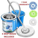 Simpli-Magic 79193 Spin 4 Mop Heads Included, Blue