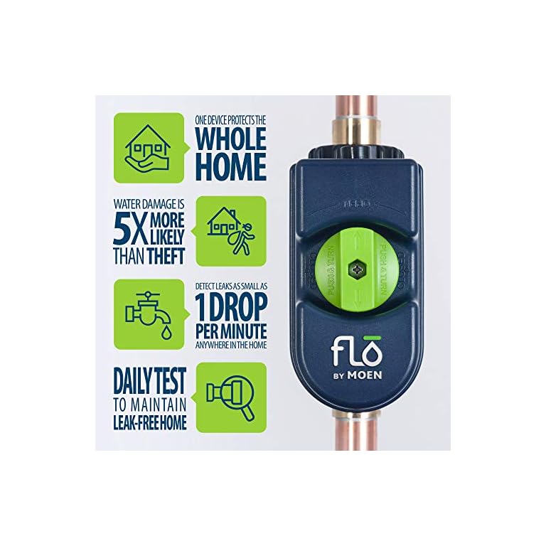 Moen 900001 Flo Smart Water Monitor and Shutoff in 3/4Inch Diameter