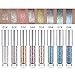 UCANBE 5pcs Glitter & Glow Liquid Eyeshadow Makeup Set 3D Shimmer Metallic Foil Waterproof Pigmented Creamy Eye Gloss Duo Chrome Make Up Bundle Kit