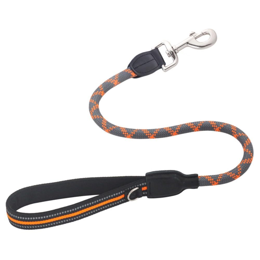 Short Dog Leash, Elastic Nylon Leads, Dog Training Lead Rope with Padded Handle & with Reflective Stitching for Small Medium Large Dogs