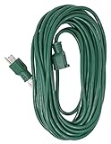 Woods 0393 16/3 40-Foot Outdoor Extension Cord, Ideal for Holiday Decorations and Christmas Lights, Green