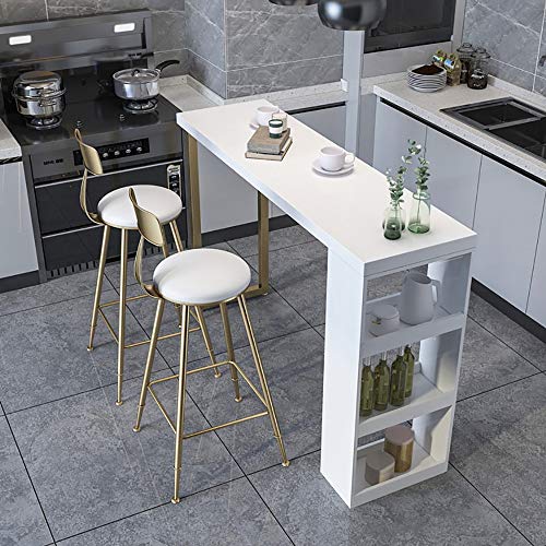 Zjcpow-HO Stehtisch Weiß Mehrzweck Bartisch Küche Frühstück Bar Esstisch Coffee Bar for eine Küche Frühstück Nooks… – Bild 4
