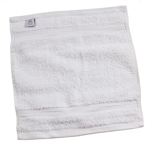 Affinity Ring Spun Cotton Facial Wash Cloths- 6 Pack (White)