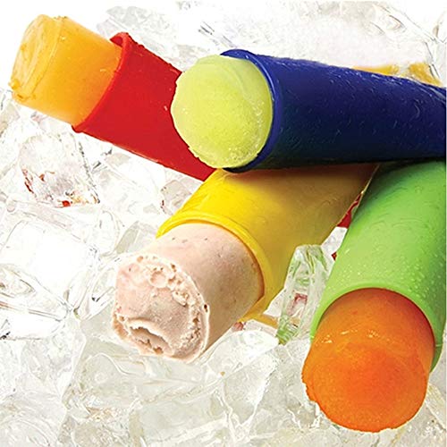 GOLDGE Set of 6 Ice Moulds Silicone Ice Moulds Ice Mould with Silicone Funnel Made of 100% Food-Grade Silicone for DIY Summer Ice Cream