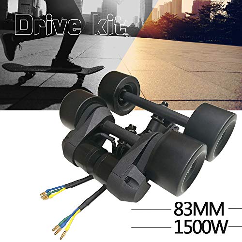 PROMOTOR Dual Electronic Skateboard Longboard 83MM Wheel 1500W Motor Electric Long Board Drive Kit Black - Thumbnail 5