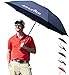 Athletico 68 Inch Automatic Open Golf Umbrella - Extra Large Double Canopy Umbrella is Windproof and Waterproof - Features Ergonomic Rubber Handle (Navy Blue, 68 inch)