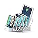 Satechi 5-Port USB Charging Station Dock with Qualcomm Certified Quick Charge 2.0 for iPhone X, 8 Plus, 8, iPad Pro, Air, Mini, Samsung Galaxy S8 and More (White)