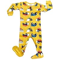 DinoDee Footed Pajama Sleeper 100% Cotton Truck 5 Years