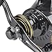 Fiblink Inline Ice Fishing Reel Right / Left Handed Raft Wheel, Right Handed - Gold