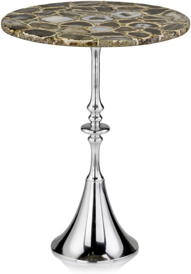 Modern Day Accents Agata Side Table with Agate Top