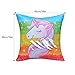 MHJY Unicorn Pillow Mermaid Sequin Pillowcase Reversible Flip Sequin Unicorn Pillow Cover Magic Sequin Throw Pillow Cushion Cover