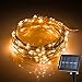 Hallomall LED Solar Powered String Lights, 2 Modes Steady on / Flash, 150 LED, 72 Feet, Warm White