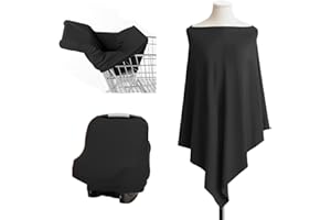CULCLENDY Nursing Cover, Breastfeeding Cover, Mother Nursing Apron, Privacy Nursing Covers for Breastfeeding, Breathable Soft Nursing Poncho for Baby and Mom, Multi-use Carseat Canopy