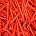 Wood Unbreakable Long 3 1/4 inch Golf Tees 30 Count Orange White Color
