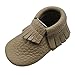 Mejale Baby Shoes Soft Sole Leather Crawling Moccasins Infant Toddler Crib Slippers(3-6 Mos./4.5in, Khaki)