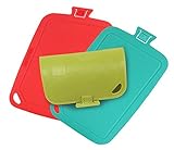 Antimicrobial Cutting Boards Dishwasher Safe | Large 13x10 Flexible Cutting Mats | 1 Min Microwave Full Sterilization | Germ-Free and Cross-Contamination Free | Non-slip - Set of 3 By Top Home Choice