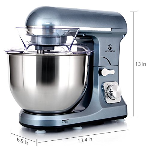 MURENKING Double Hooks Stand Mixer Professional , MK37 500W 5.3Qt Bowl