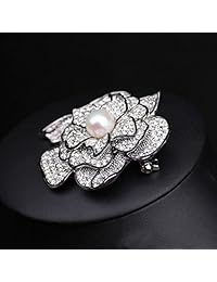 Merdia Sparkly Flor Broche Pin para las mujeres con Beautiful Creado Crystal